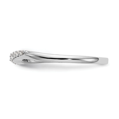 14k White Gold Diamond Wedding Band