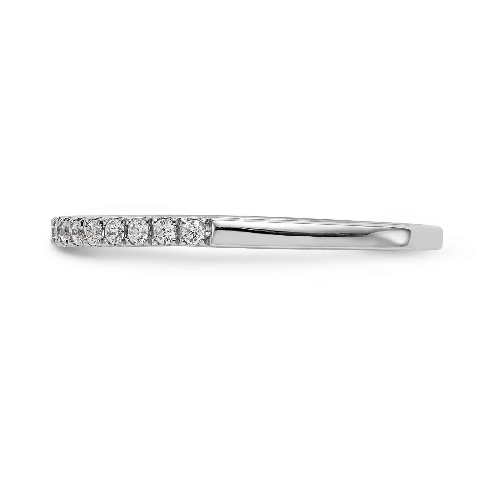 14k White Gold Diamond Wedding Band