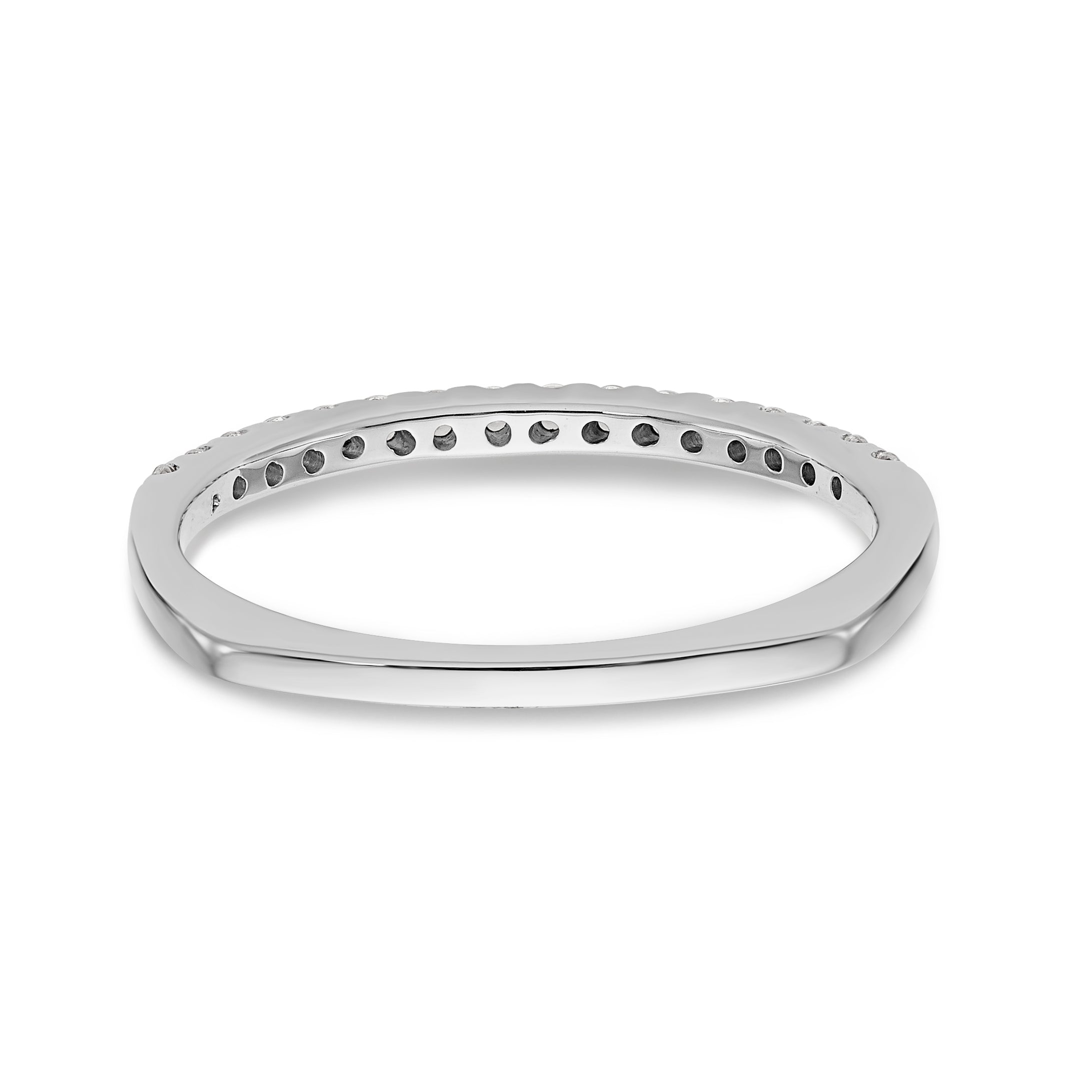 14k White Gold Diamond Wedding Band