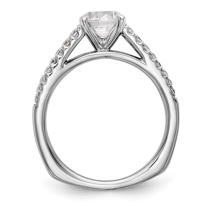 14K White Gold Simulated Diamond Engagement Ring