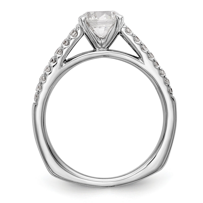 14K White Gold Simulated Diamond Engagement Ring
