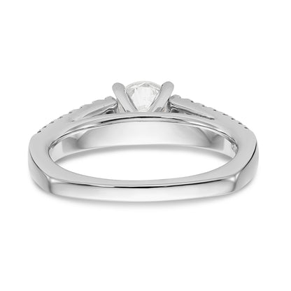 14K White Gold Simulated Diamond Engagement Ring