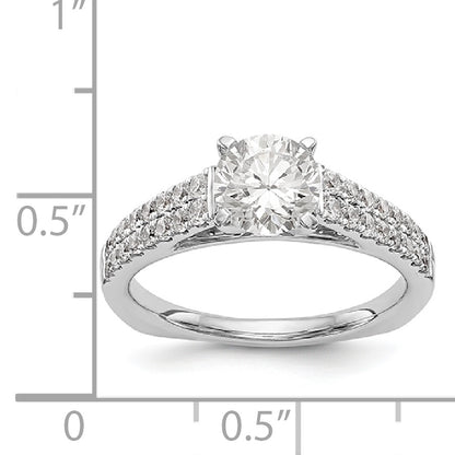 14K White Gold Simulated Diamond Engagement Ring