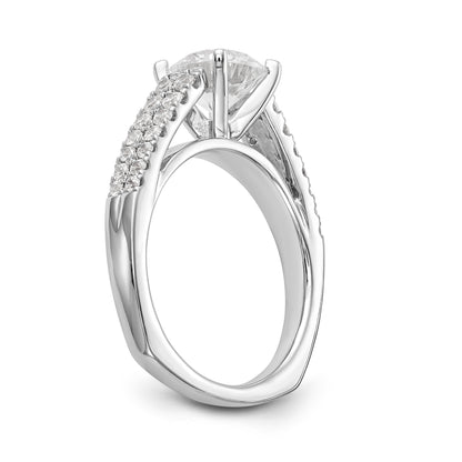14K White Gold Simulated Diamond Engagement Ring