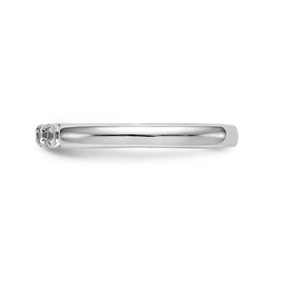 14K White Gold Diamond Wedding Band