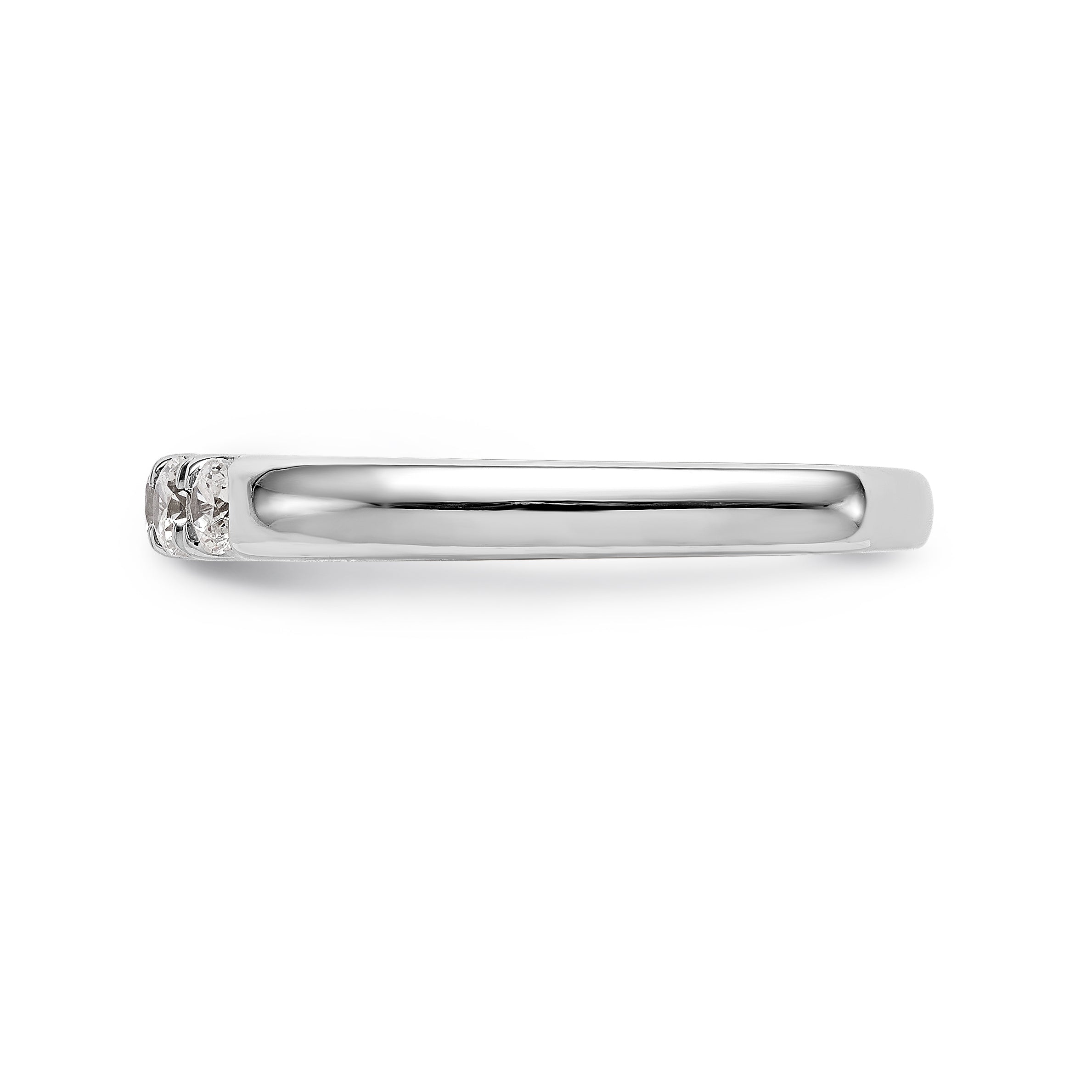 14K White Gold Diamond Wedding Band