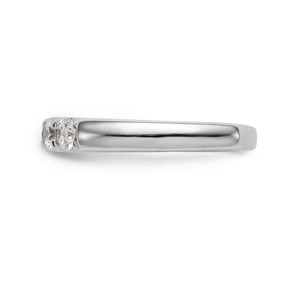 14K White Gold Diamond Wedding Band