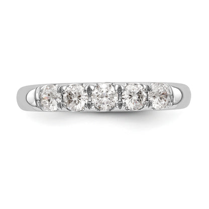 14K White Gold Diamond Wedding Band