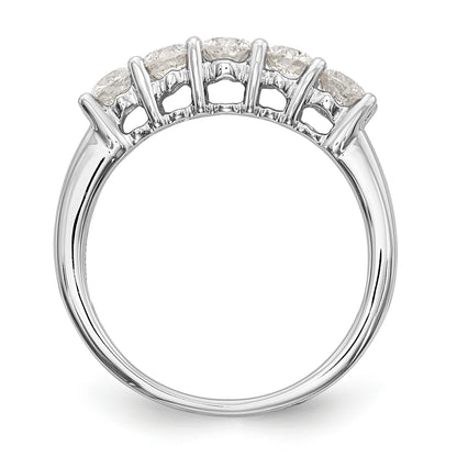 14K White Gold Diamond Wedding Band