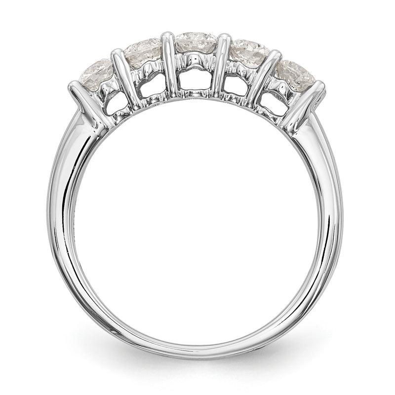 14K White Gold Diamond Wedding Band