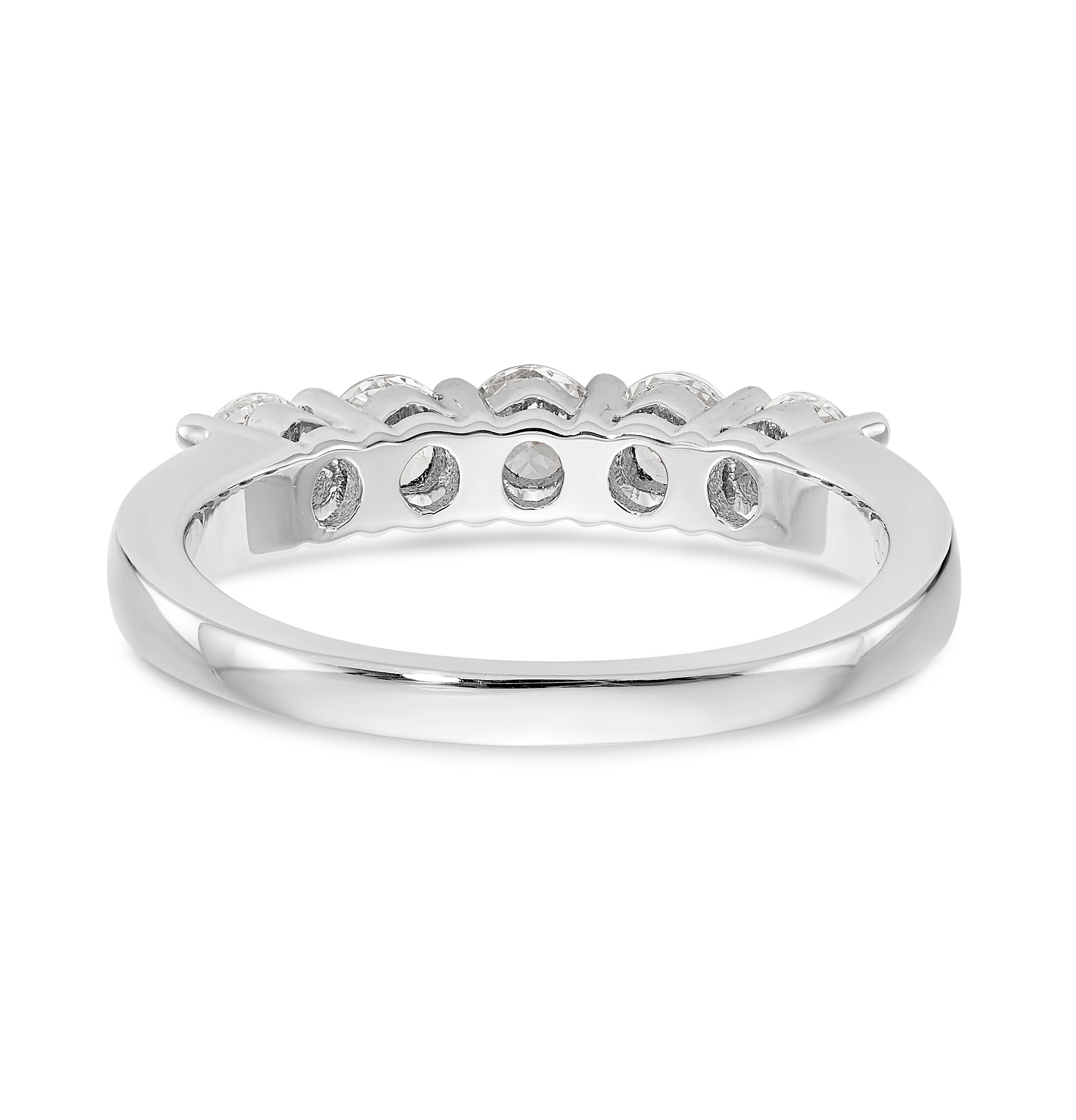 14K White Gold Diamond Wedding Band