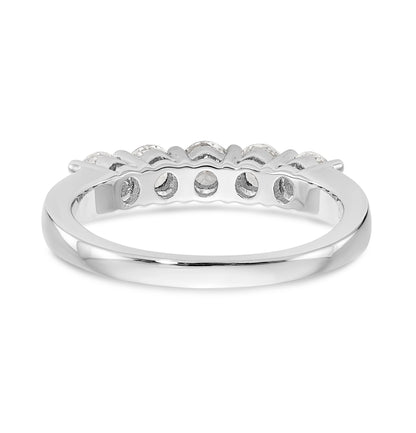 14K White Gold Diamond Wedding Band