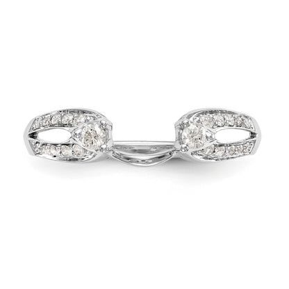 14K White Gold Diamond Wrap
