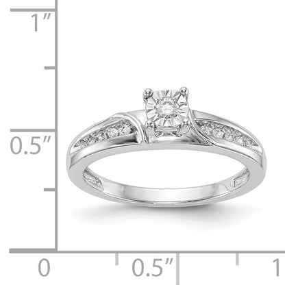 14K White Gold Complete Diamond Trio Engagement Ring