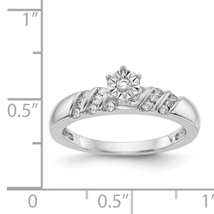 14K White Gold Complete Diamond Trio Engagement Ring