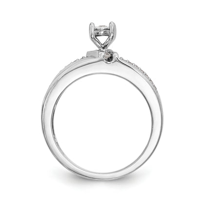 14K White Gold Complete Diamond Trio Engagement Ring