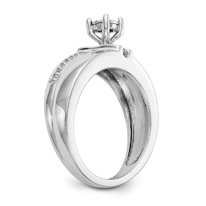 14K White Gold Complete Diamond Trio Engagement Ring