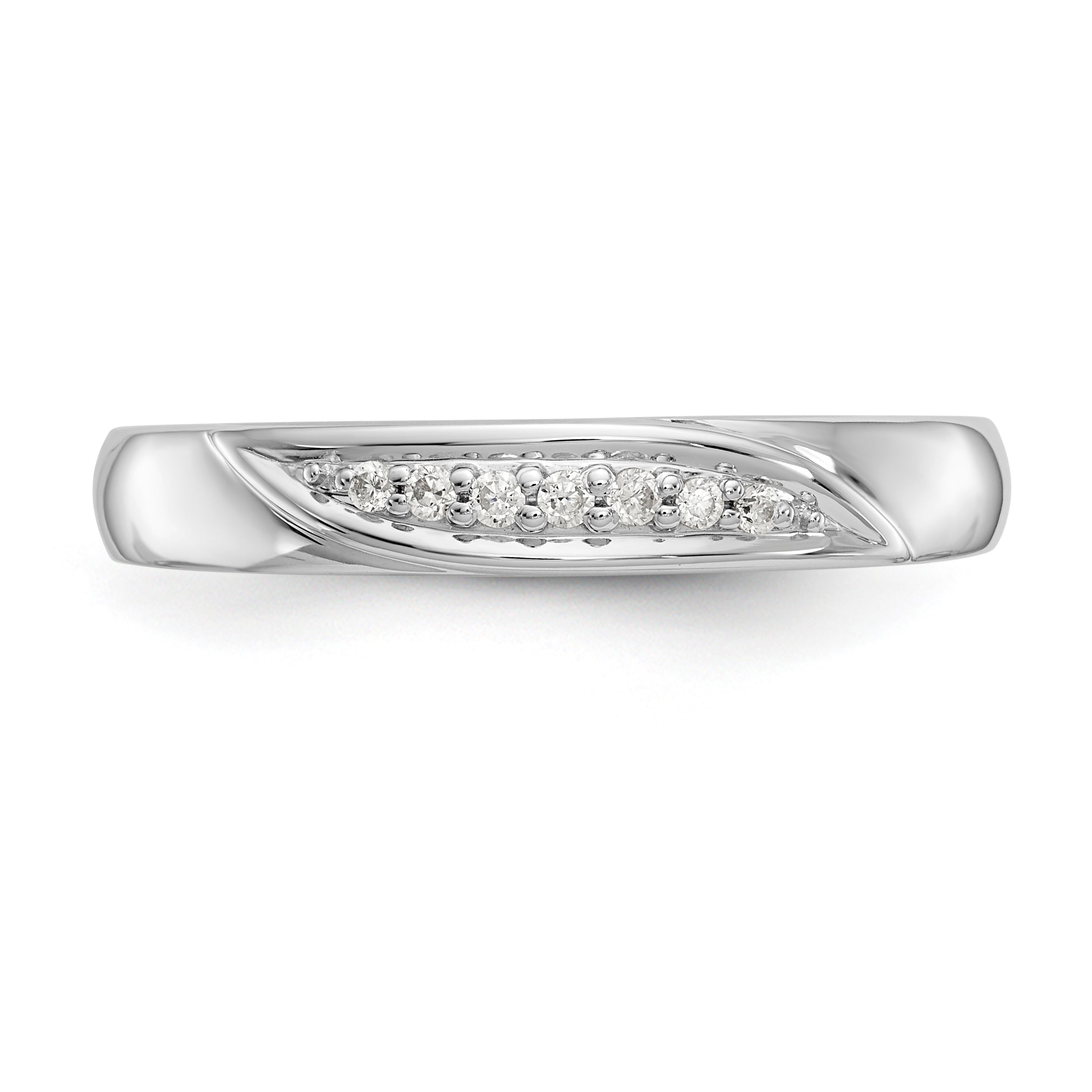 14K White Gold Complete Diamond Trio Men's Wedding Band
