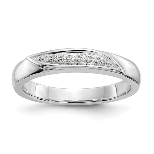 14K White Gold Complete Diamond Trio Men's Wedding Band