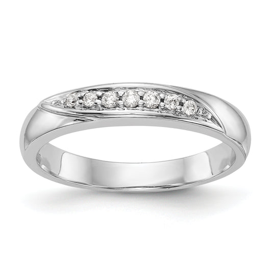 14K White Gold Complete Diamond Trio Ladies Wedding Band