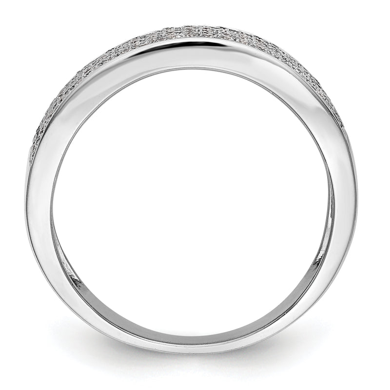 14K White Gold Micro Pave Diamond Band