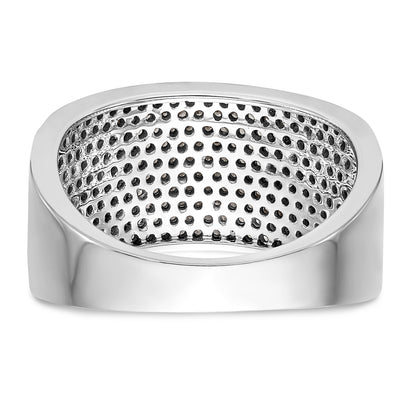 14K White Gold Micro Pave Diamond Band