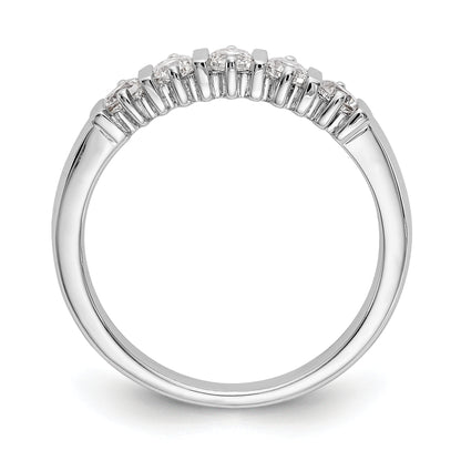 14k White Gold AA Diamond 5 Stone Ring