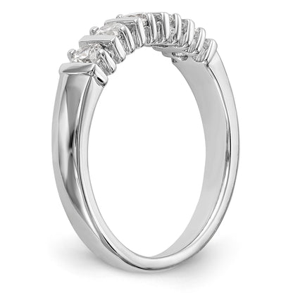 14k White Gold AA Diamond 5 Stone Ring