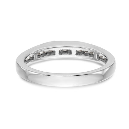 14K White Gold Diamond Channel Band