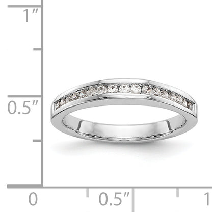 14K White Gold Diamond Channel Band