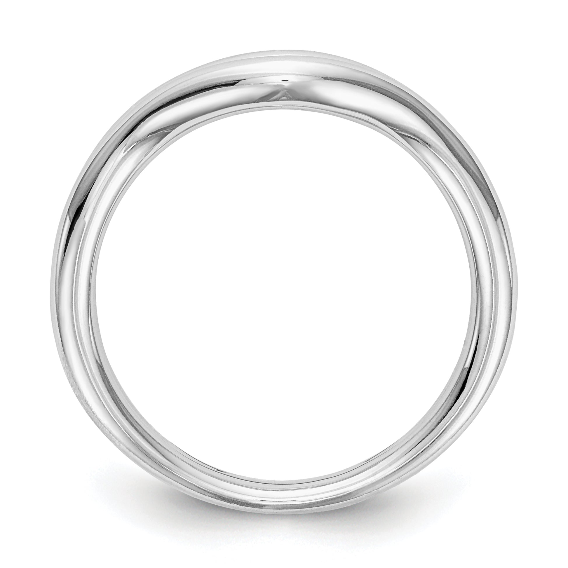 14K White Gold Diamond Channel Band