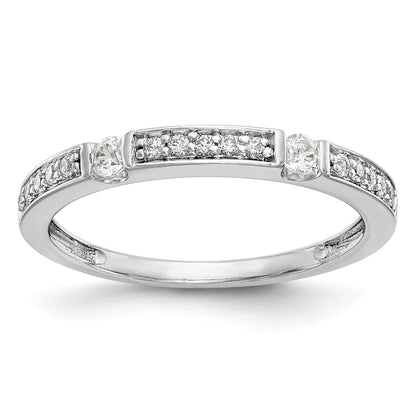 14K White Gold Diamond Band