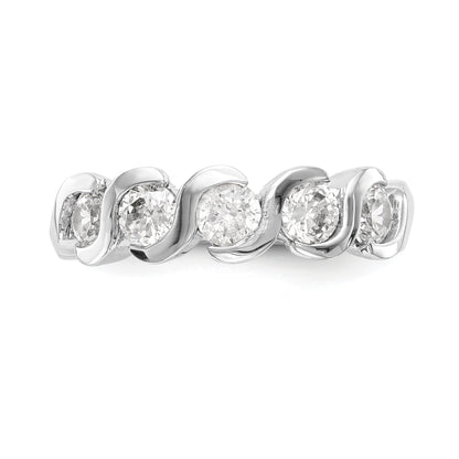14K White Gold Diamond Band