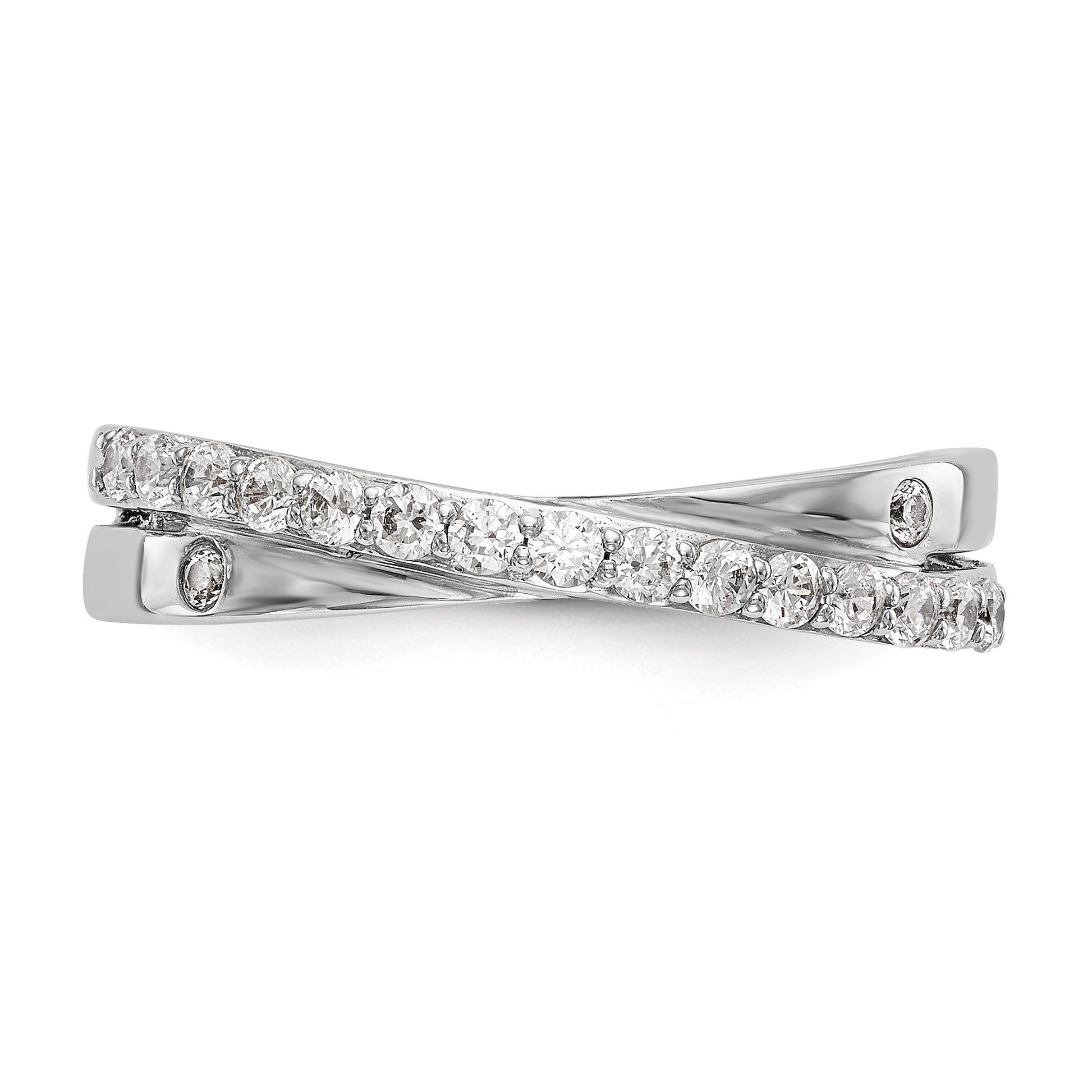 14K White Gold Diamond Band