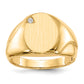 14k VS Diamond men's signet ring