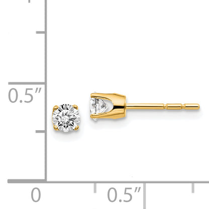14ky .40ct. I2 K L Diamond Stud Push on Post Earrings