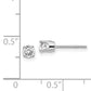 14kw .40ct I2 K L Diamond Stud Push on Post Earrings