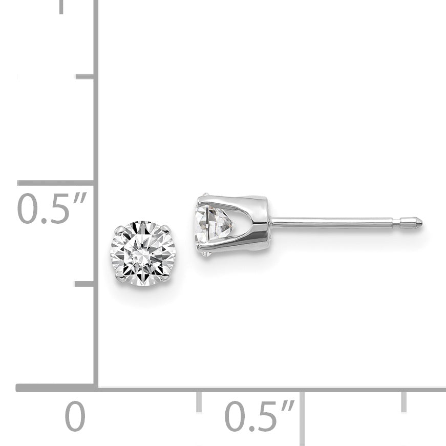 14kw .50ct I2 K L Diamond Stud Push on Post Earrings