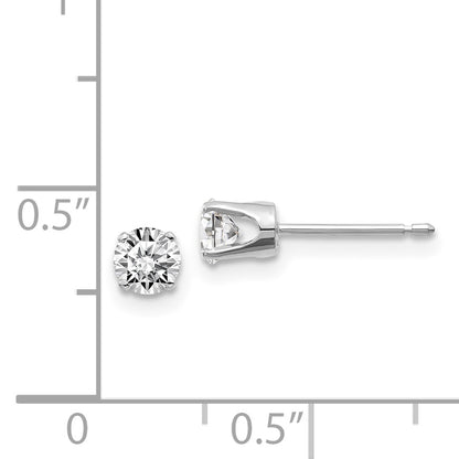 14kw .50ct I2 K L Diamond Stud Push on Post Earrings