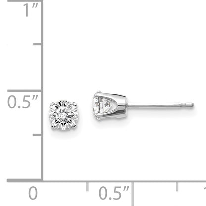 14kw .60ct I2 K L Diamond Stud Push on Post Earrings
