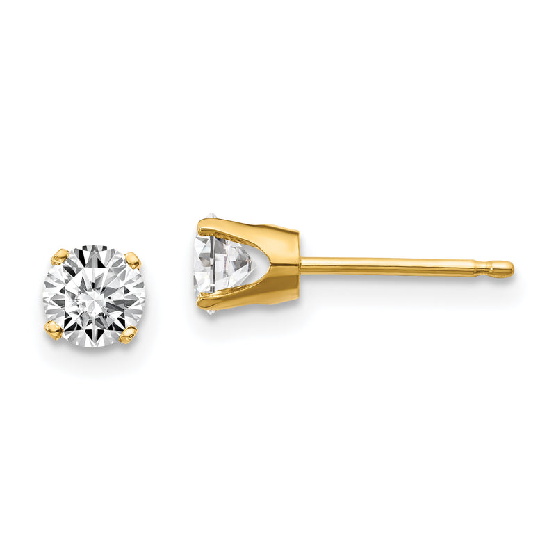 14ky .70ct. I2 K L Diamond Stud Push on Post Earrings