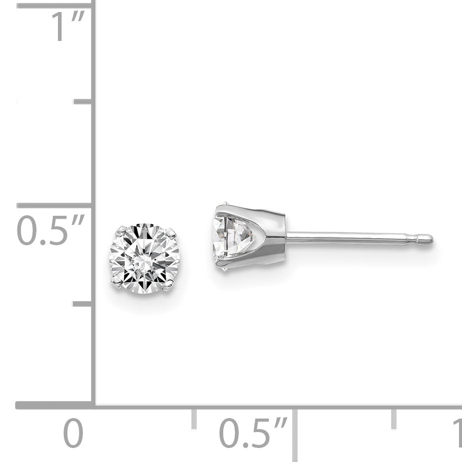 14kw .70ct I1 J K Diamond Stud Push on Post Earrings