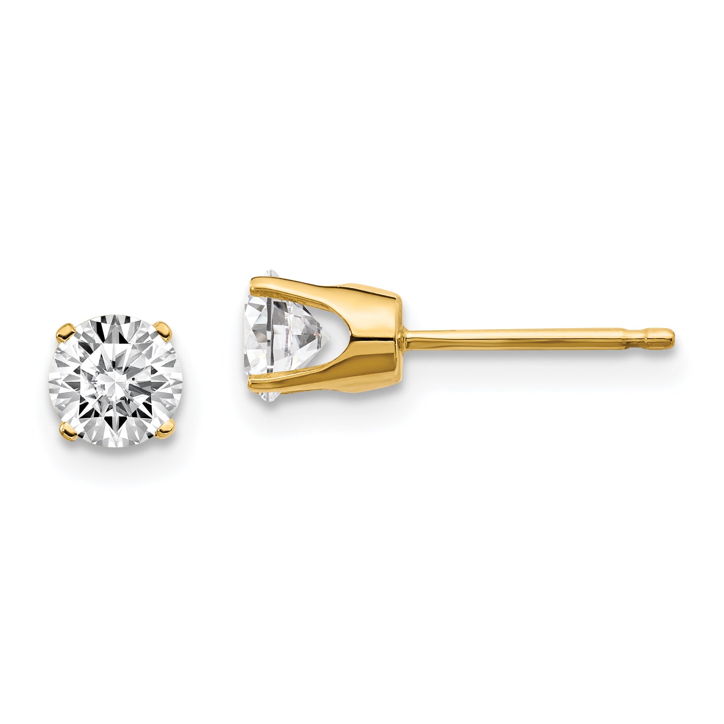 14ky .75ct. I2 K L Diamond Stud Push on Post Earrings
