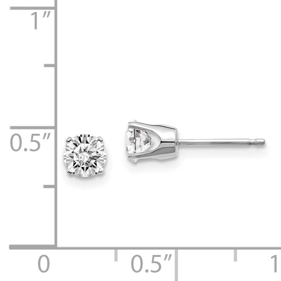 14kw .75ct I1 J K Diamond Stud Push on Post Earrings