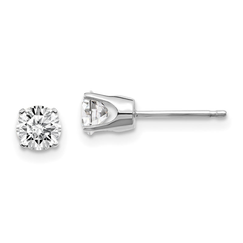 14kw .75ct I1 J K Diamond Stud Push on Post Earrings