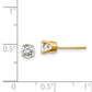 14y .85ct. I1 J K Diamond Stud Push on Post Earrings