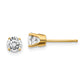 14y .85ct. I1 J K Diamond Stud Push on Post Earrings