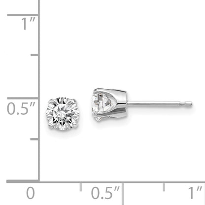 14kw .95ct I1 J K Diamond Stud Push on Post Earrings