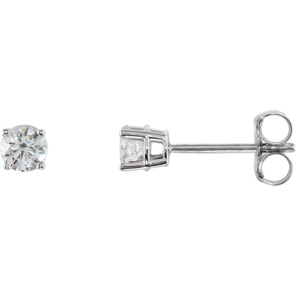 1/3 Carat TW AGS Certified Round Diamond Solitaire Stud Earrings