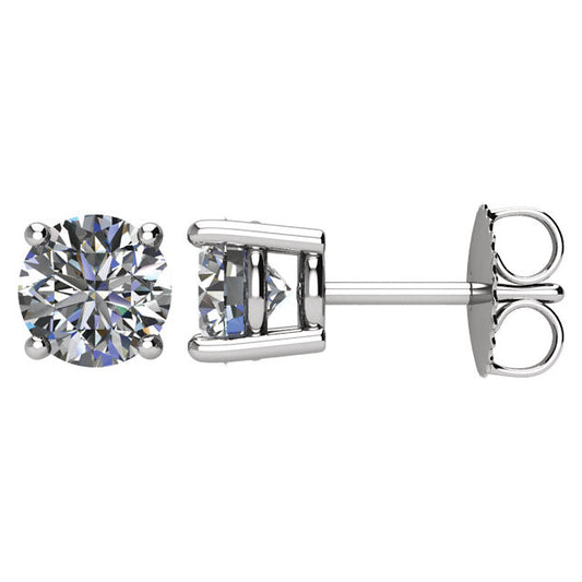 1 1/2 CTW Diamond Earrings in 14kt White Gold